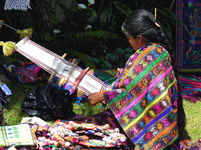 Tissage traditionnel dans la région du chichicastenango